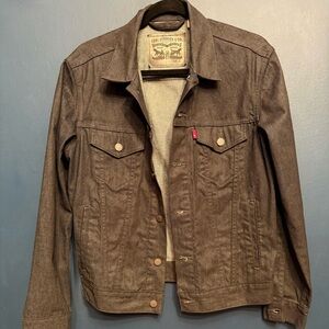 Levi's 72334 Trucker Jacket S Reflective Crispy Blue Gray- Rare Blank Red Tab